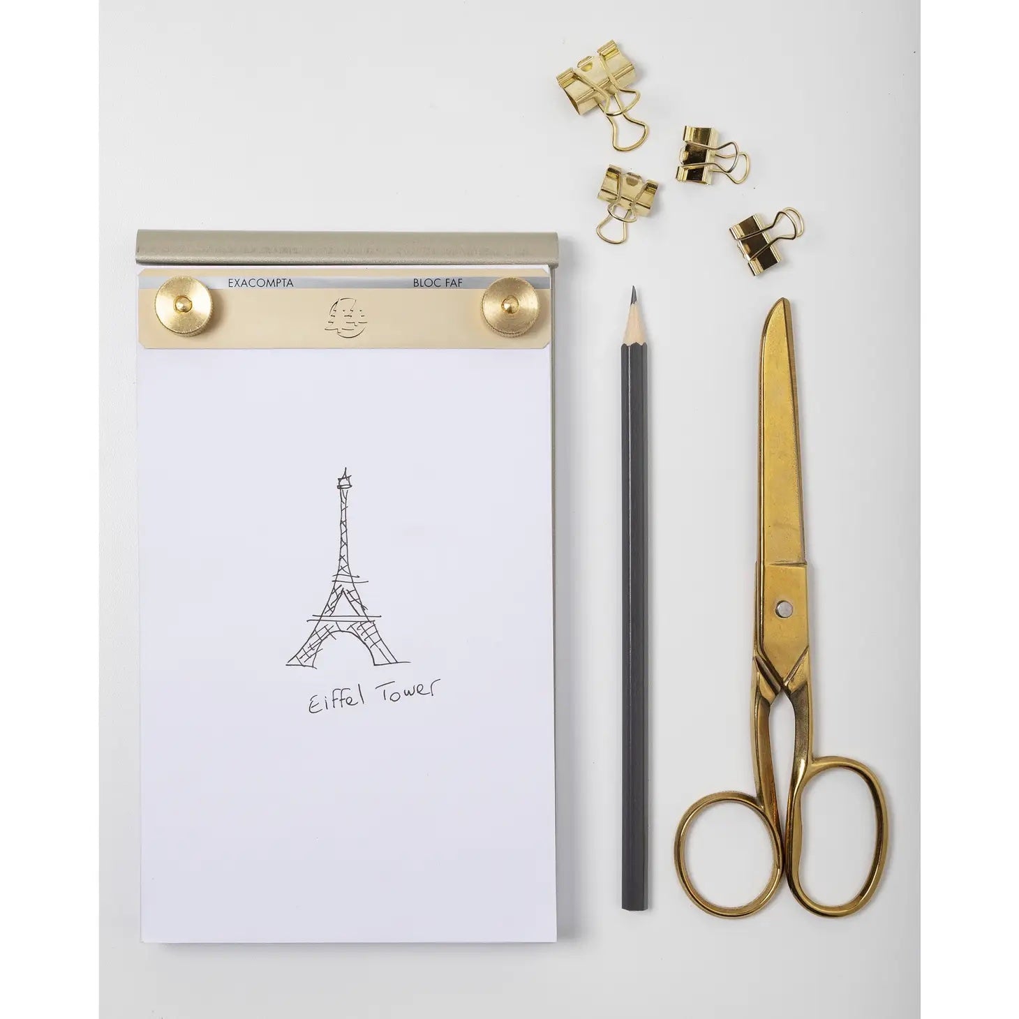 FAF Pad - Fabrique en France Brass Desk Pad - 4" x 6.25"