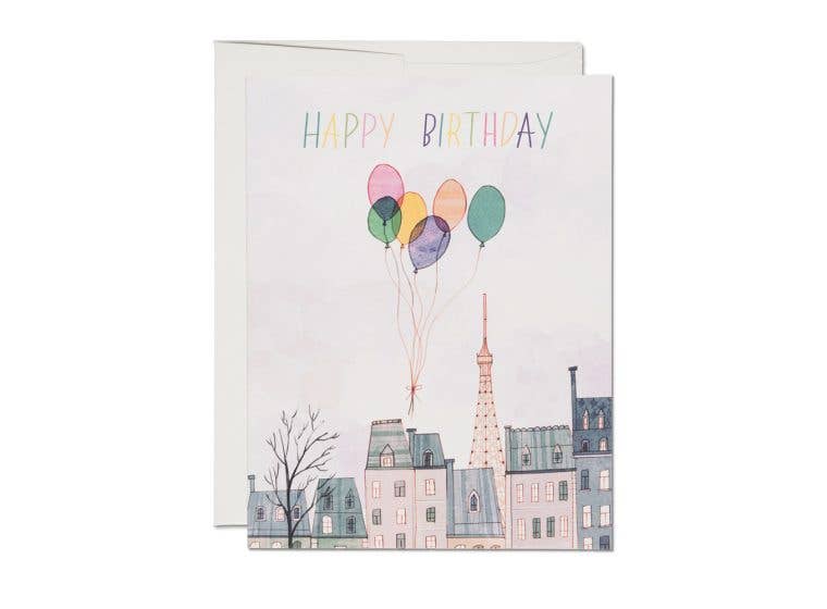 Paris Balloons | birthday greeting card