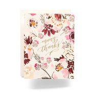Floral Many Thanks Greeting Card