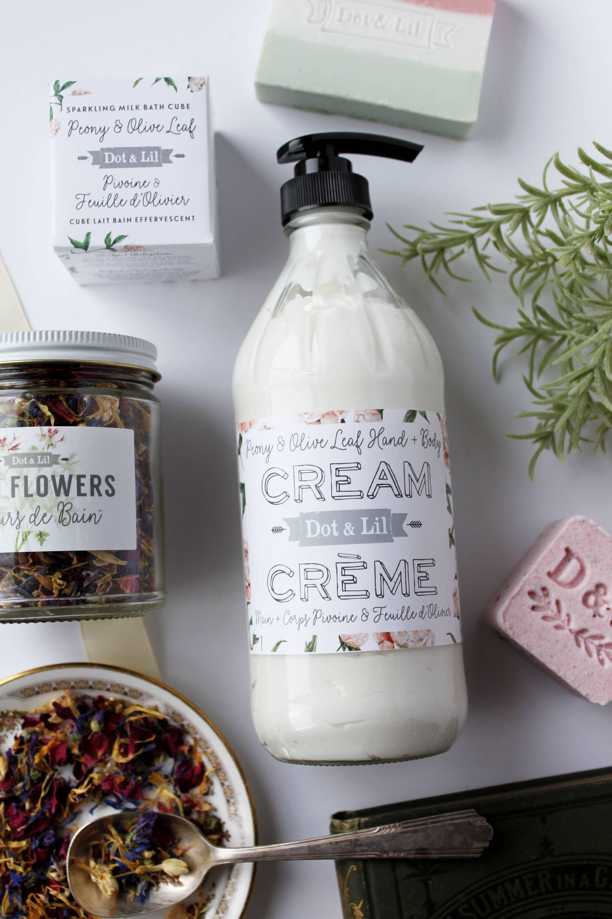 Peony & Olive Leaf  Hand + Body Creme