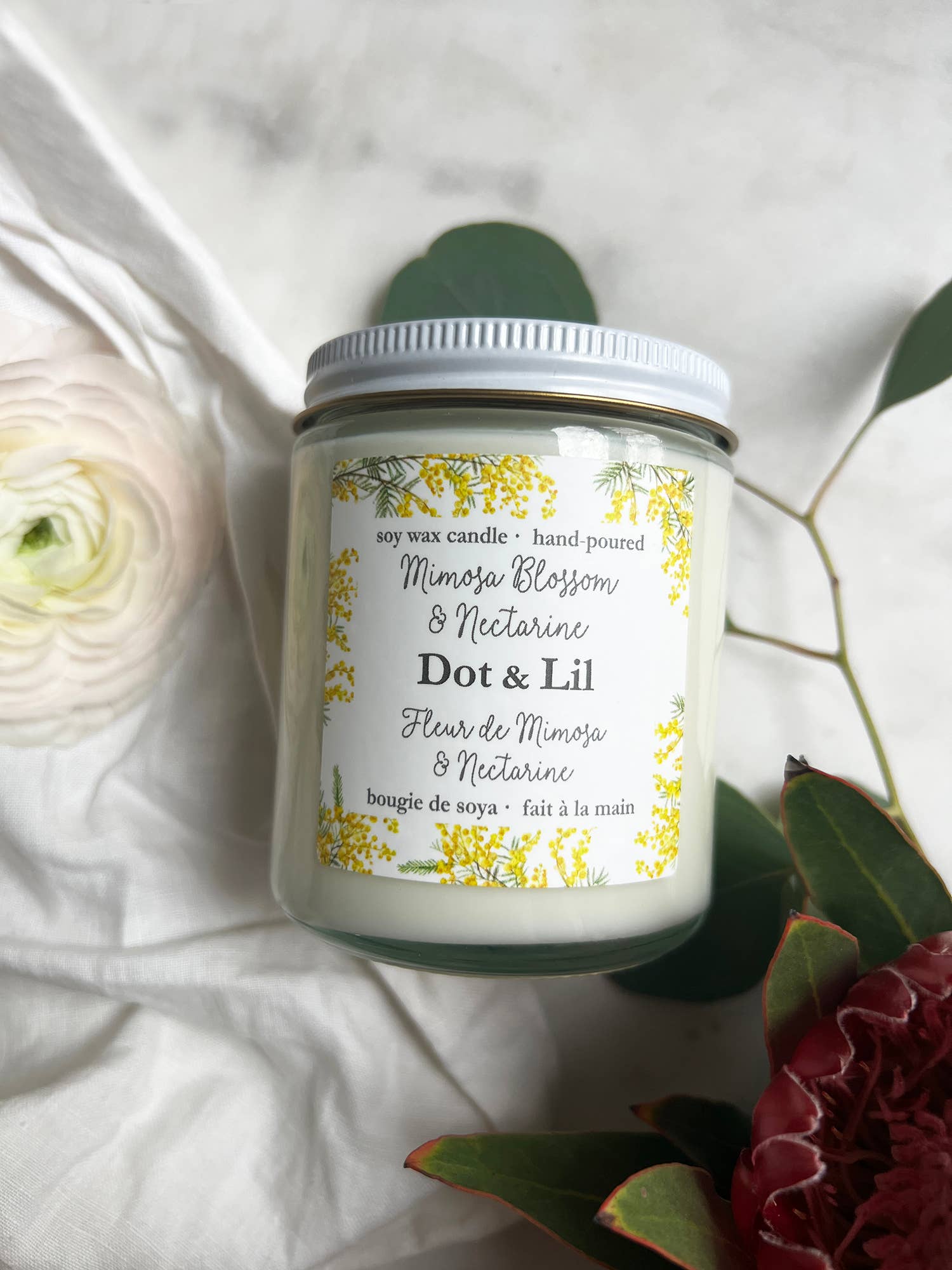 Mimosa Blossom & Nectarine Candle