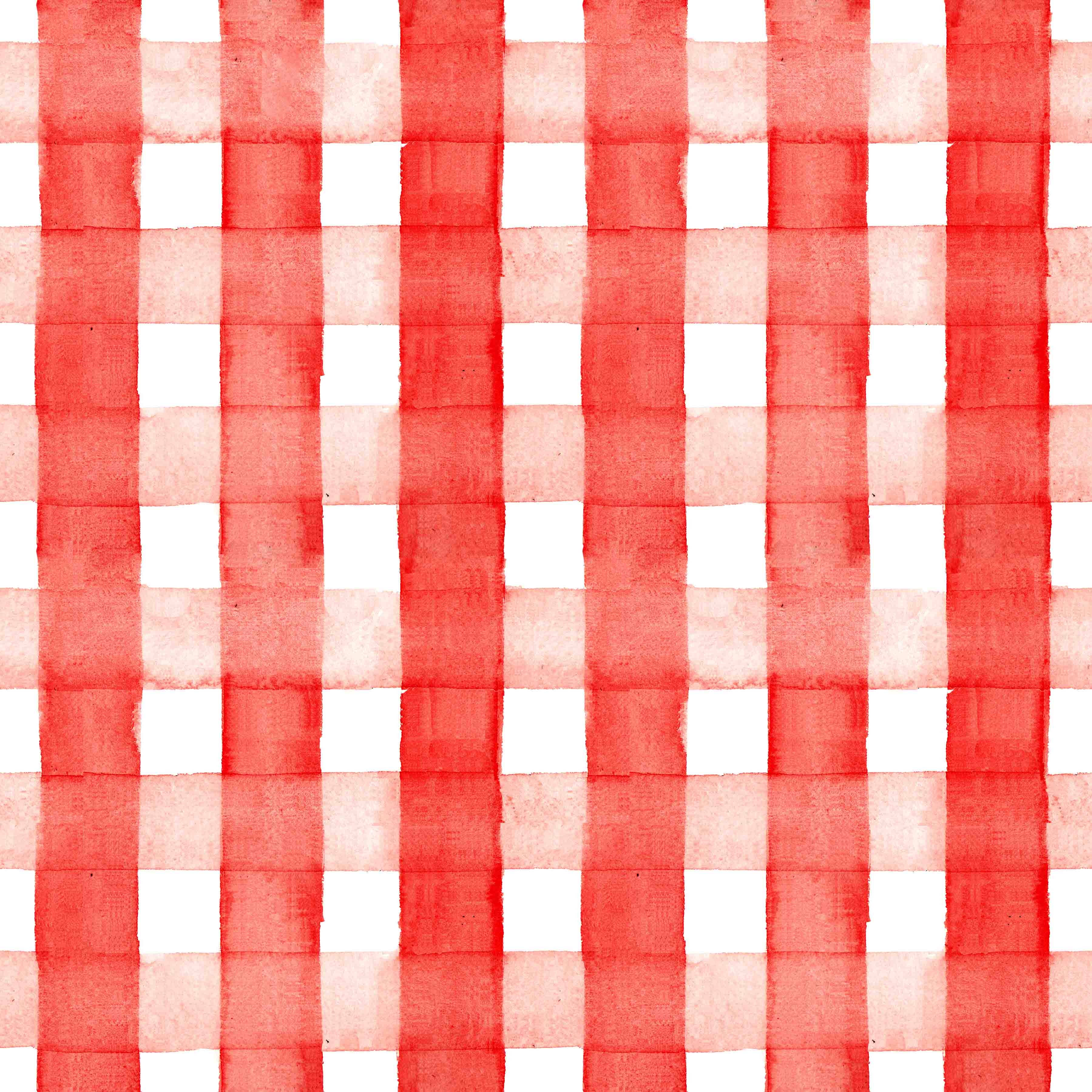 Red Gingam Wrapping Paper Sheets