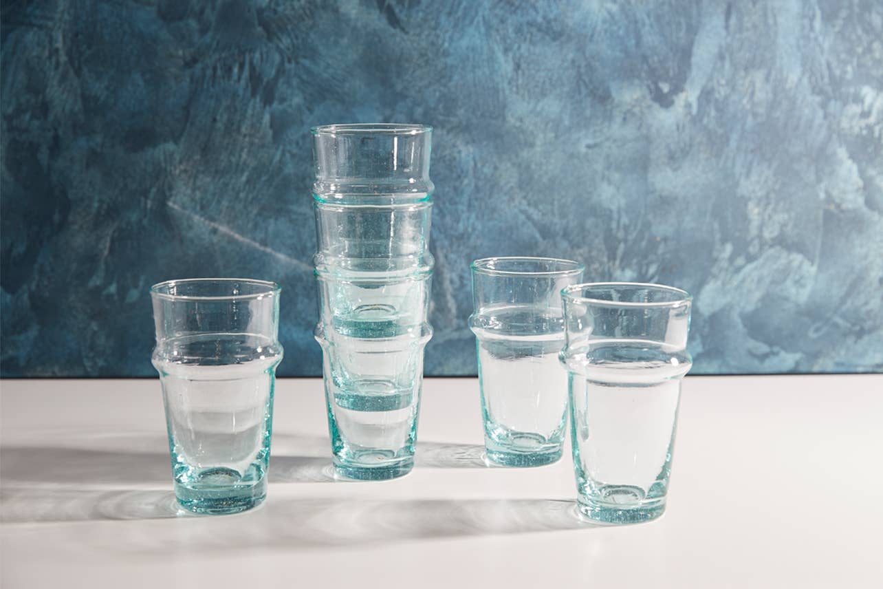 Moroccan Beldi Glassware | Clear