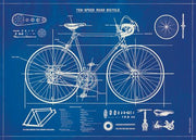 Bicycle Blueprint Poster/Wrap