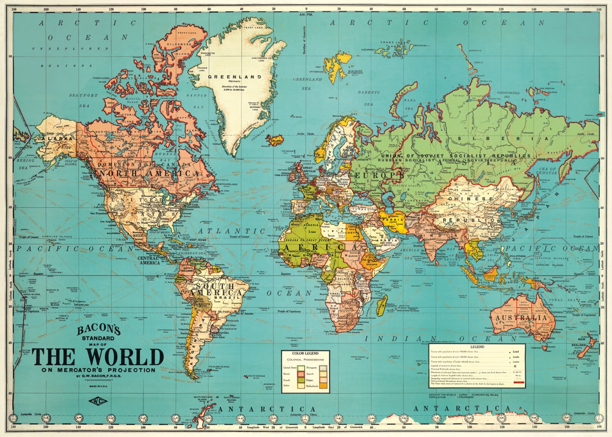 World Map 4 Poster/Wrap