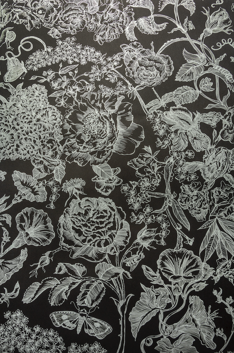 Gift Wrap | Botanical Bliss | Black