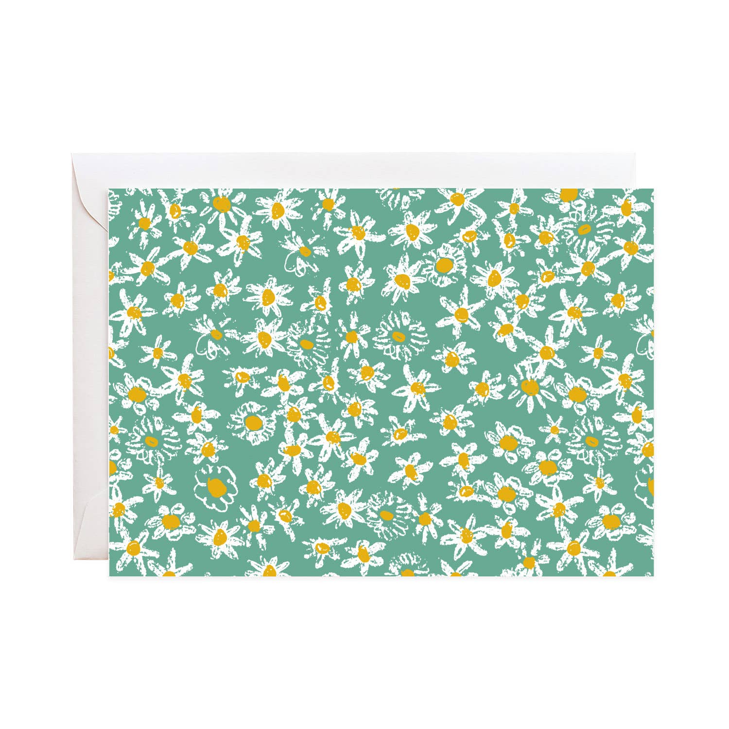 Green Daisy Fields - Notecards