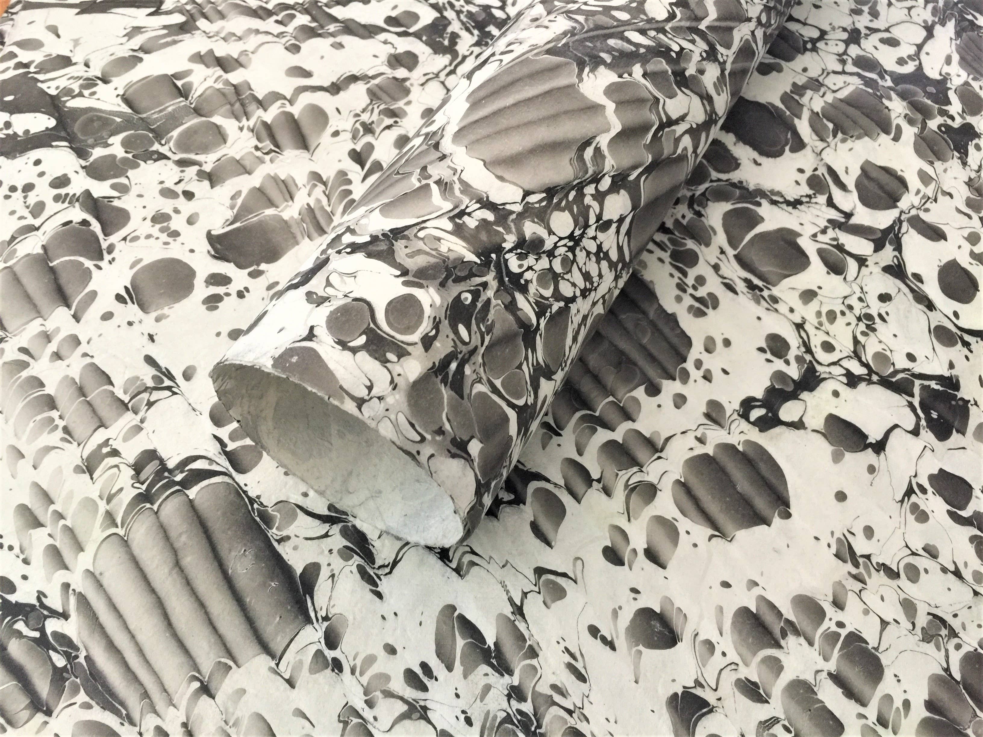 Marble paper, Lokta Paper, Decorative Gift Wrap | black ocean wave