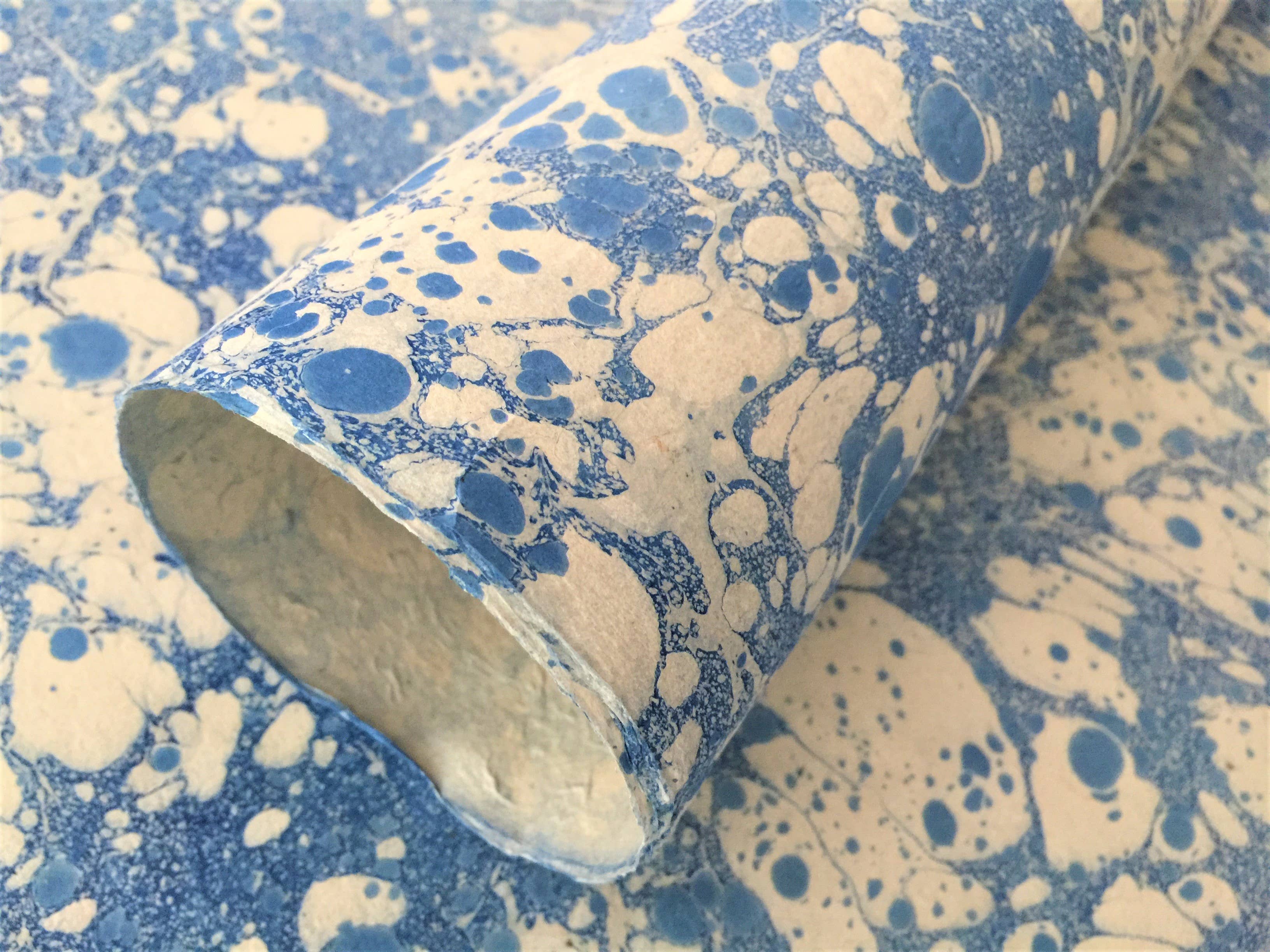 Marble paper, Lokta Paper, Decorative Gift Wrap | chromatic ocean wave